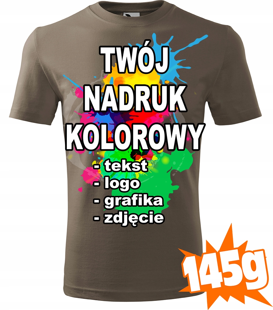 

Koszulka Z Własnym Nadrukiem męska T-shirt L C29