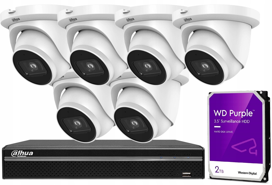 Ip monitorovací sada Dahua 4MP WizSense 6x IPC-HDW2441TM-S Analytika