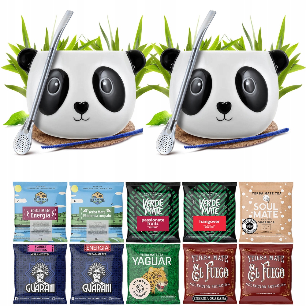 Zestaw próbek Yerba Mate tykwa bombilla 10x50g Dla Dwojga