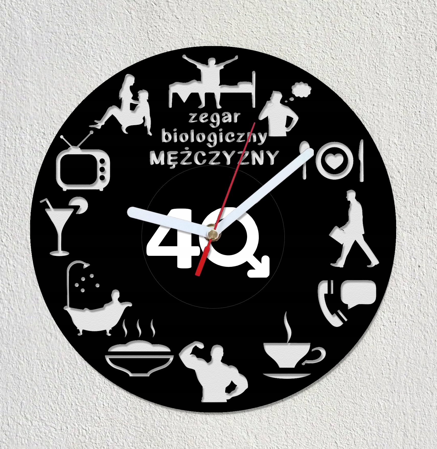 

40 stka Urodziny Zegar Z Płyty Winylowej