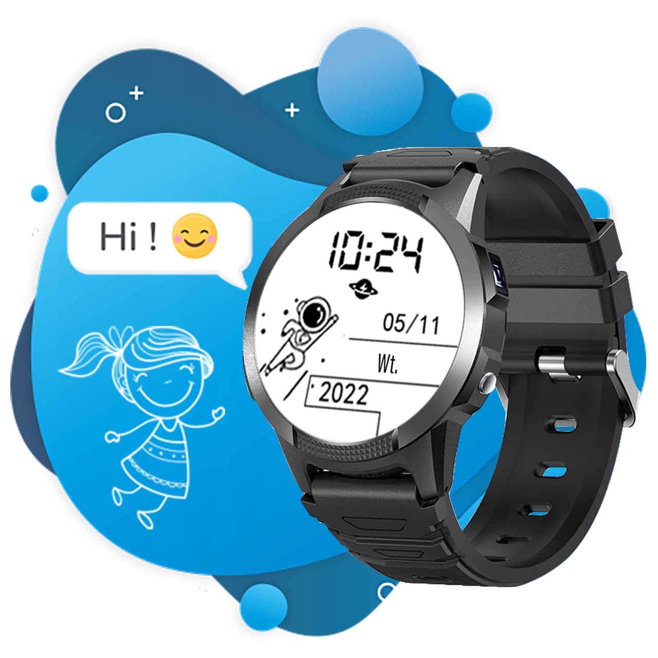 Smartwatch CALMEAN Hoop czarny Stan opakowania oryginalne