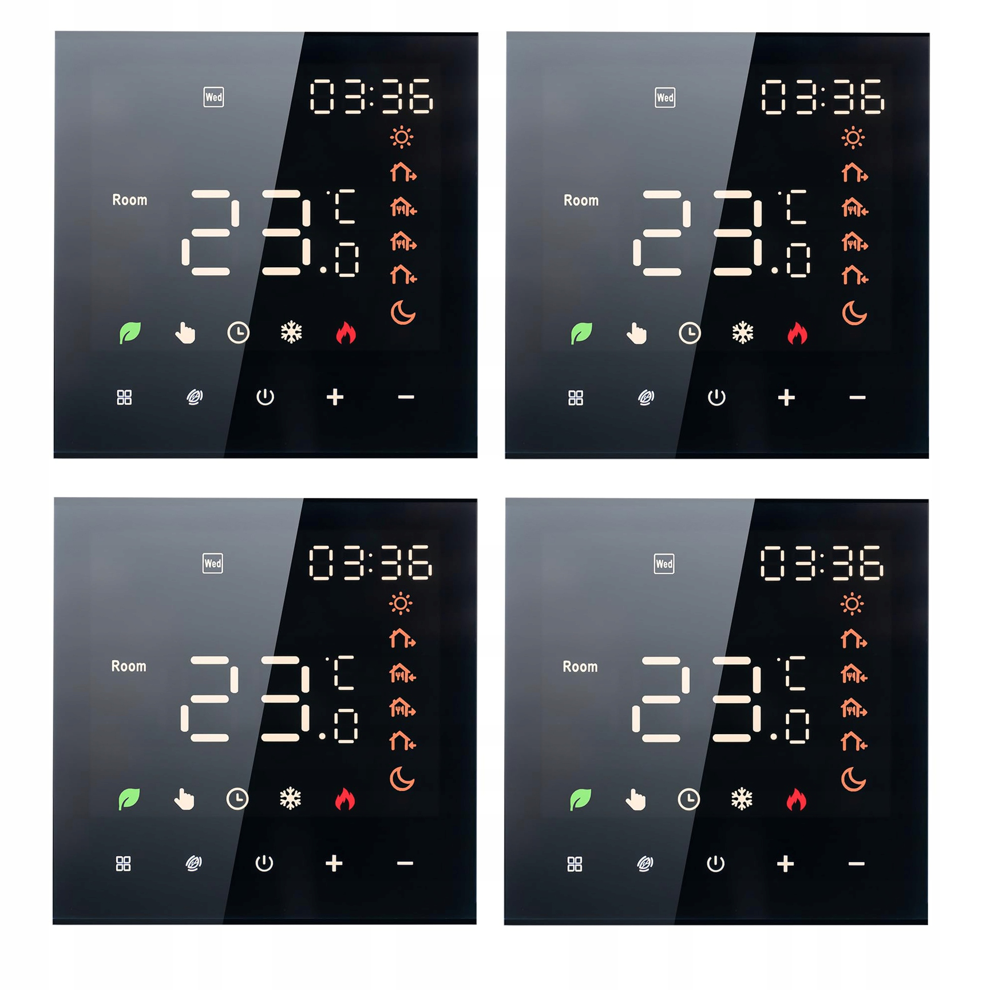 Inteligentní wifi termostat s dotykovým Led displejem Elektrický ohřívač 4ks