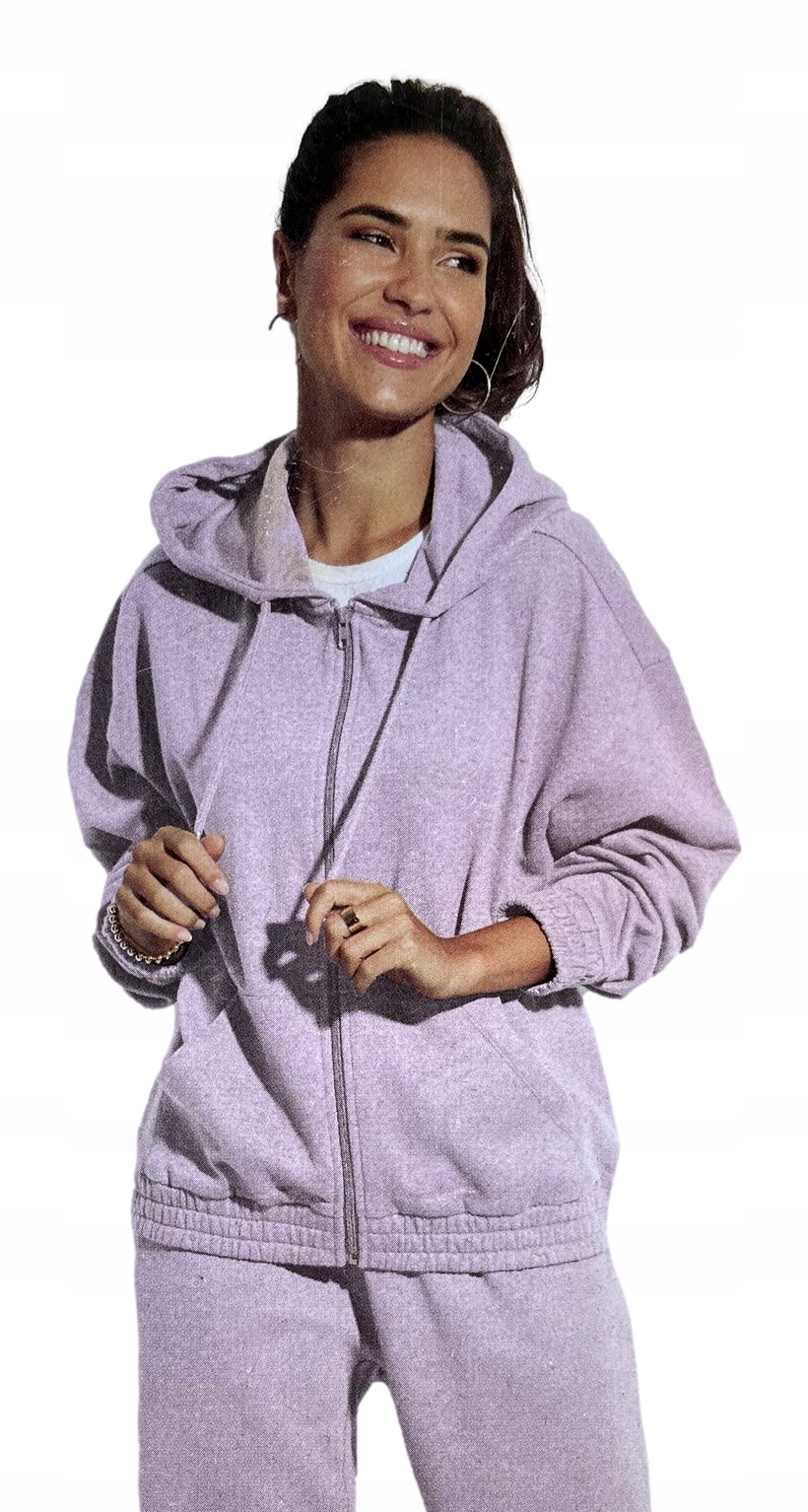 

Bluza Damska dresowa na suwak kaptur Fiolet *s