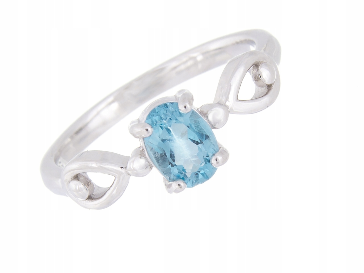Stříbrný Prstýnek Vel Swiss Topaz Přírodní