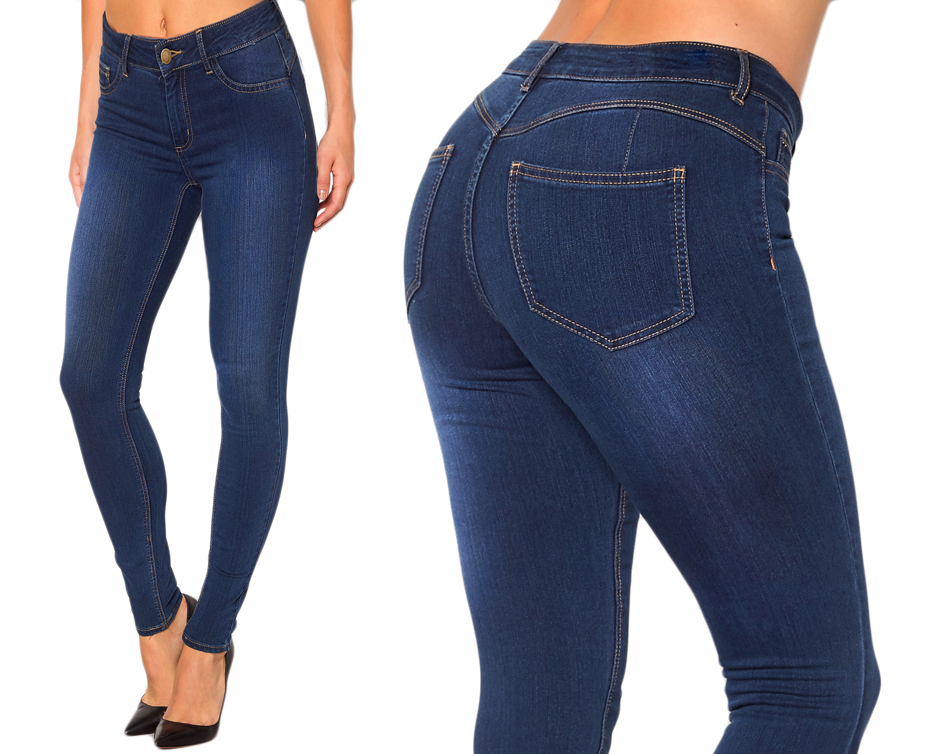 

Spodnie Wyszczuplające Wysoki Stan Plus Size Jeans