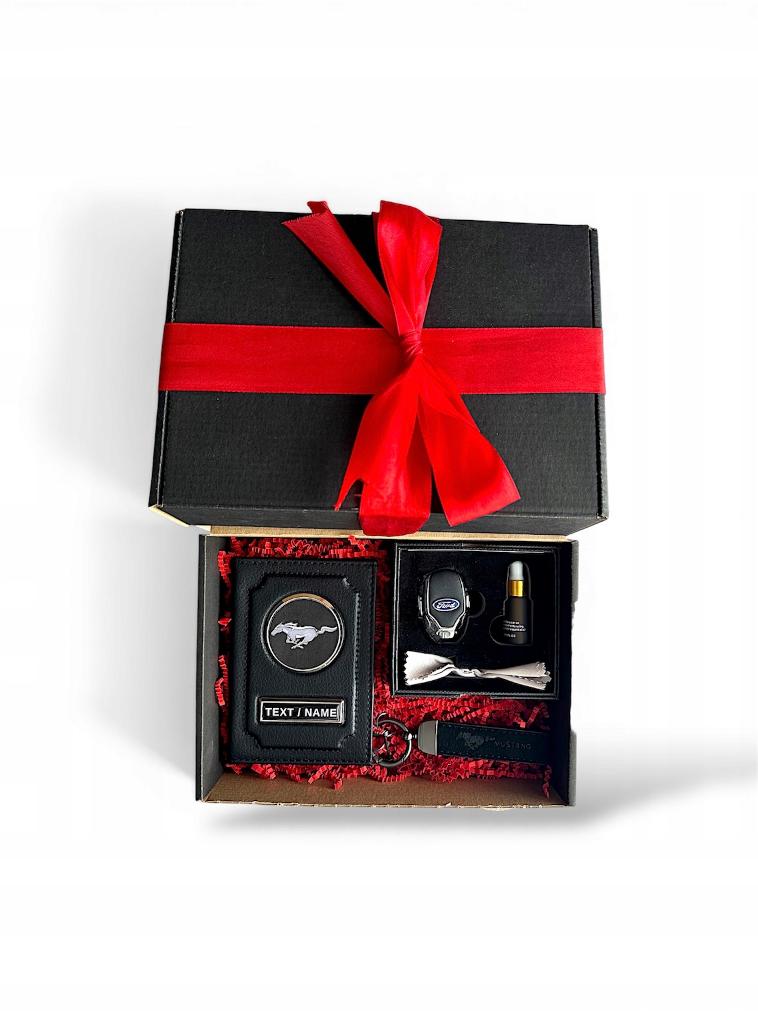 Elegantný darčekový set Medium Mustang |Obal Kľúčenka Premium Vôňa