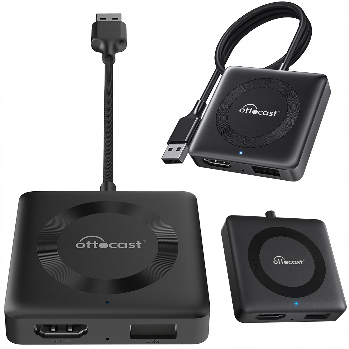 Ottocast CA361-C4 adapter samochodowy CarPlay Android Auto BT 5.0 TV HDMI