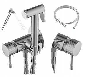 Batéria Chrom Glami bidetová podomietková slúchadlá hadica umývačka bidetu