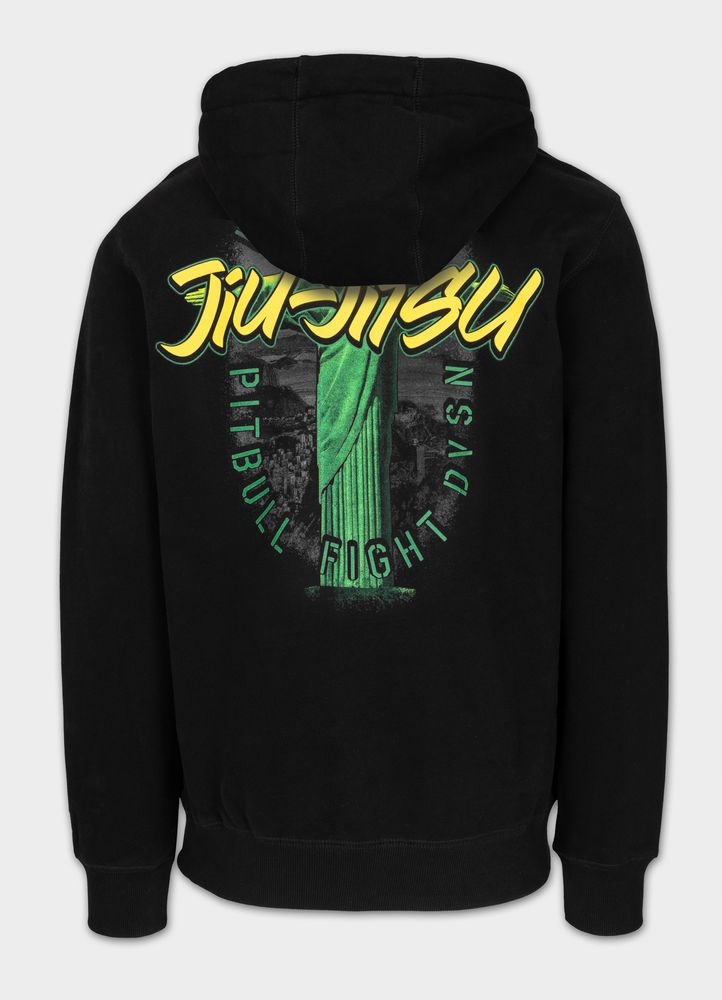Pánská Mikina s kapucí Pitbull Bjj Fight Dvsn Silná mikina s potiskem Jiu Jitsu
