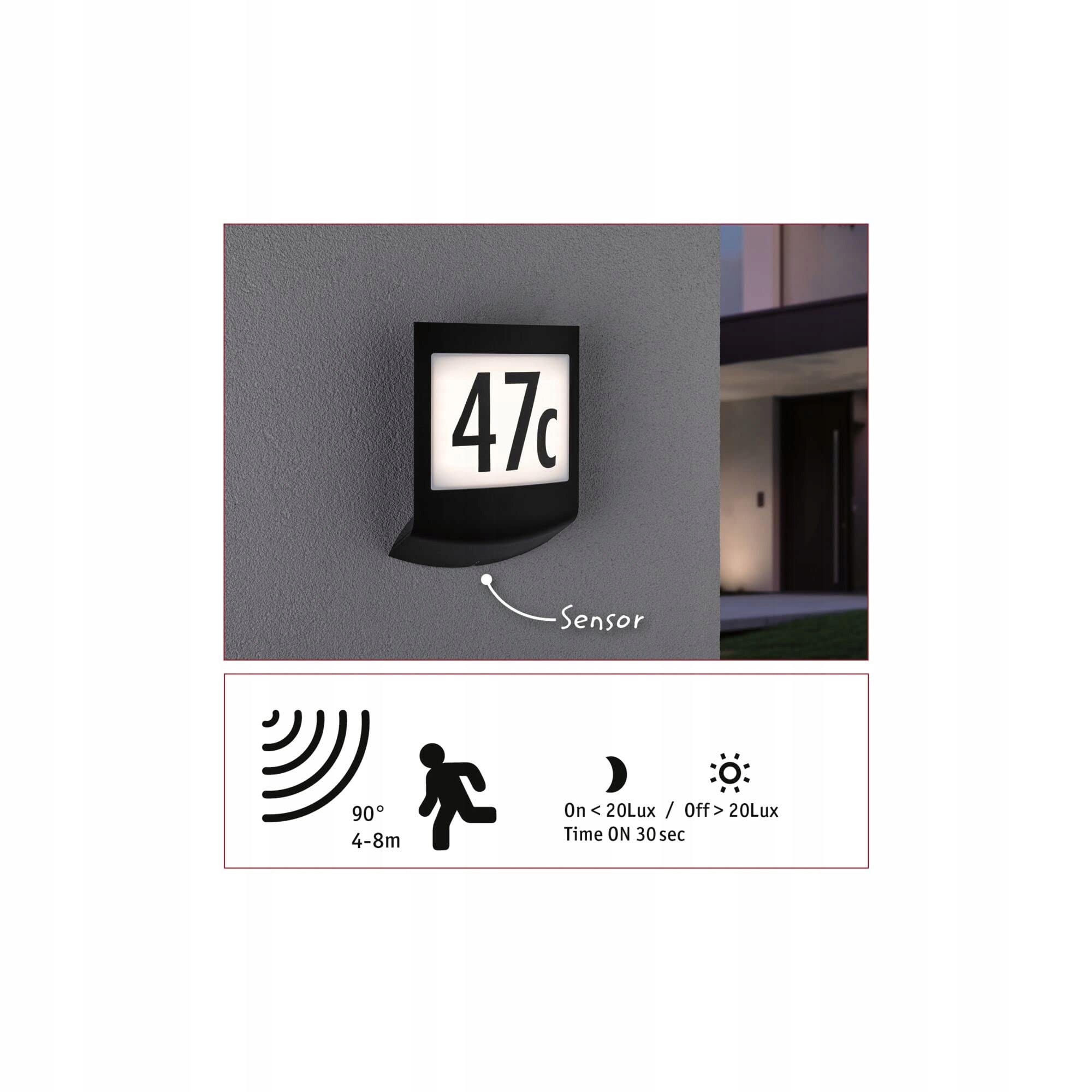 PAULMANN LED Lampa Zewnętrzna Smart Home Zigbee Czujnik Ruchu RGBW 10W — miniatura 8