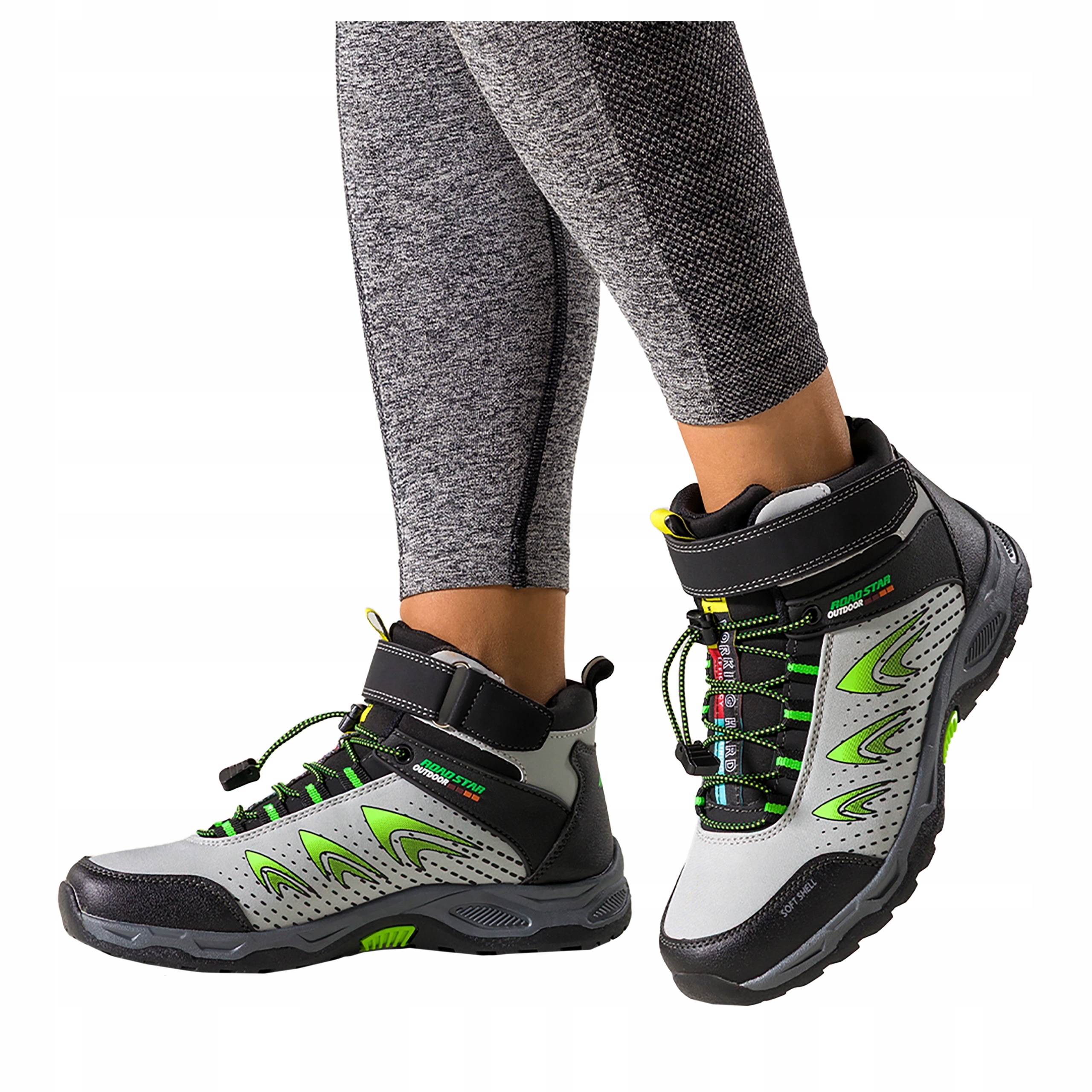 Světle šedé Trekové boty Dámské Sportovní Elastické šněrovací boty vel. 37