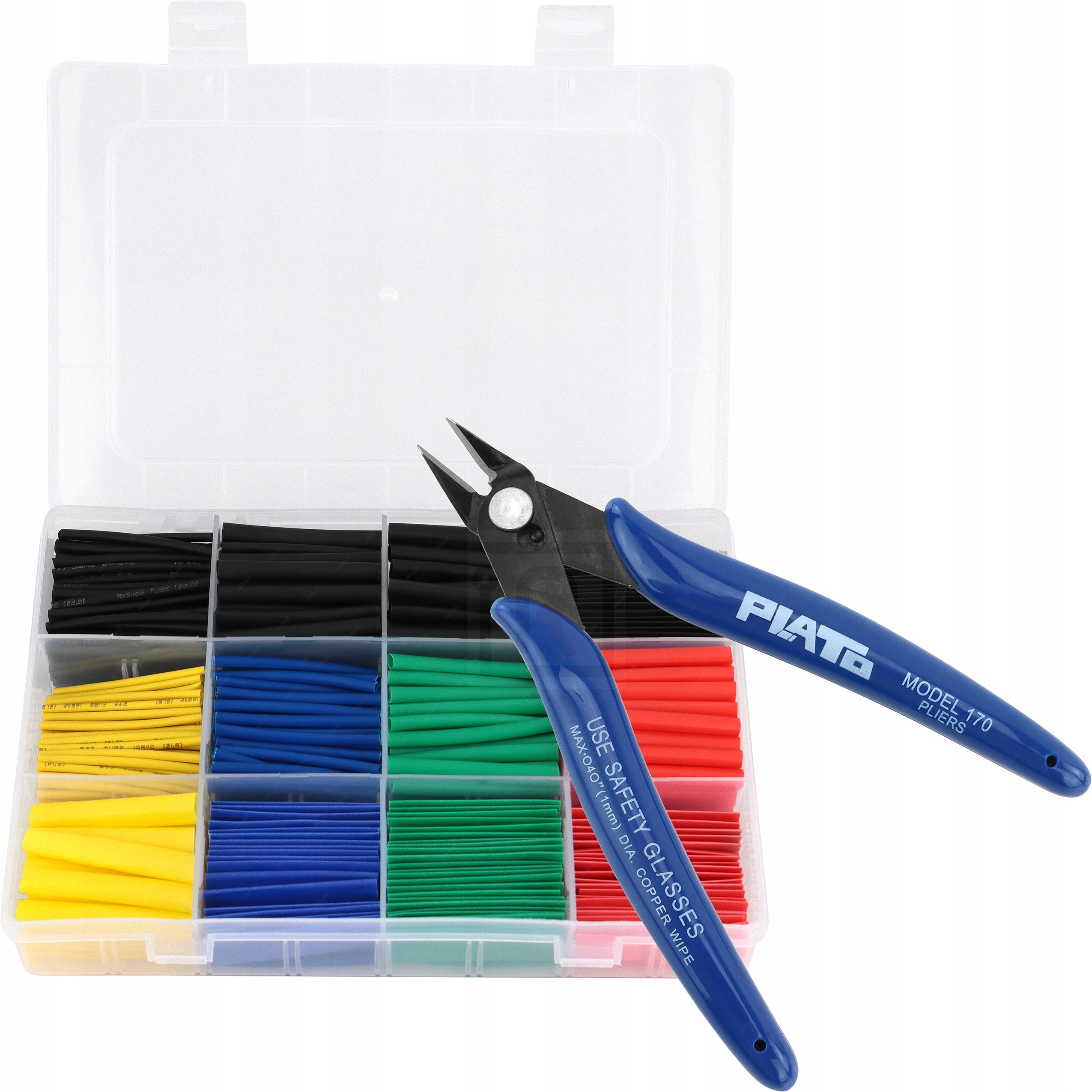 530ШТ термоусадочные трубки набор + плоскогубцы