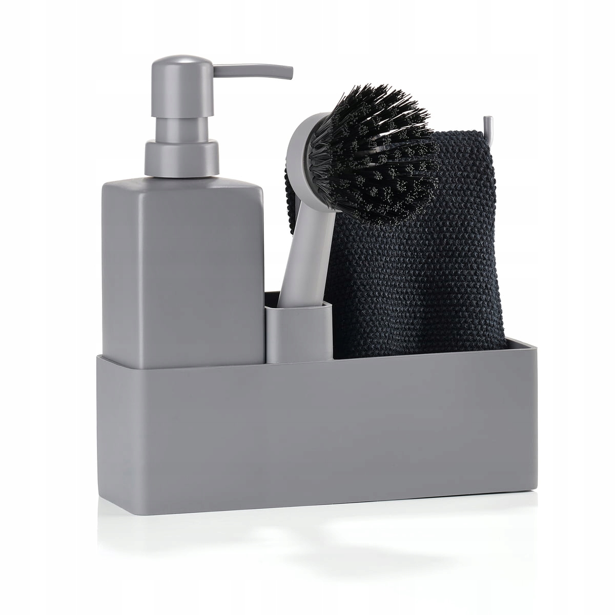 Zone Organizér do umývadla Dávkovač na tekutinu Sivý