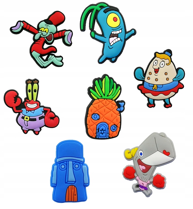 

Przypinki Charmsy Do Crocs Sponge Bob Bajka 7SZT