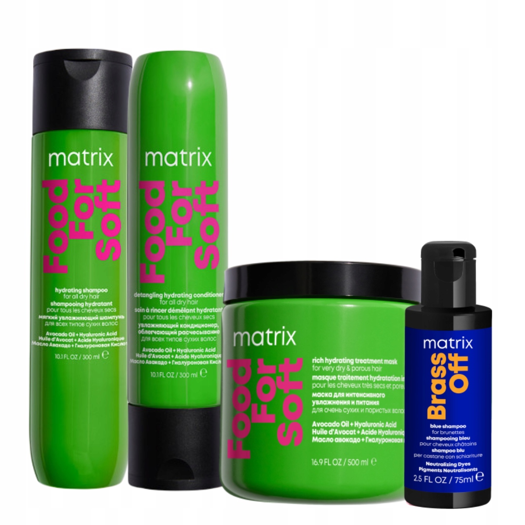 Matrix Food For Soft szampon do włosów, odżywka, maska Zestaw miękkie włosy