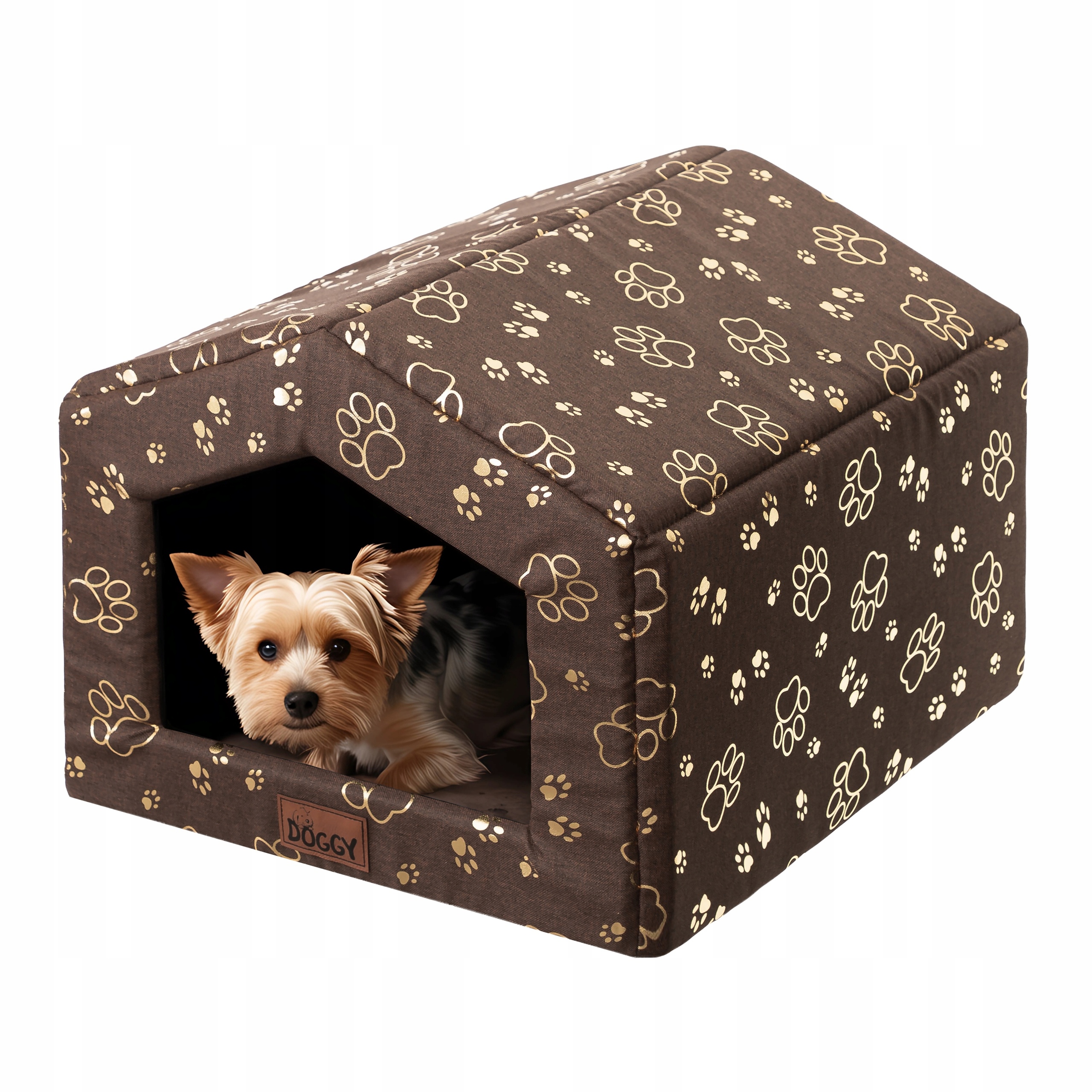 Bouda pro psa s polštářem Budka pelíšek pro psa Domeček pro kočky 55 x 59 cm