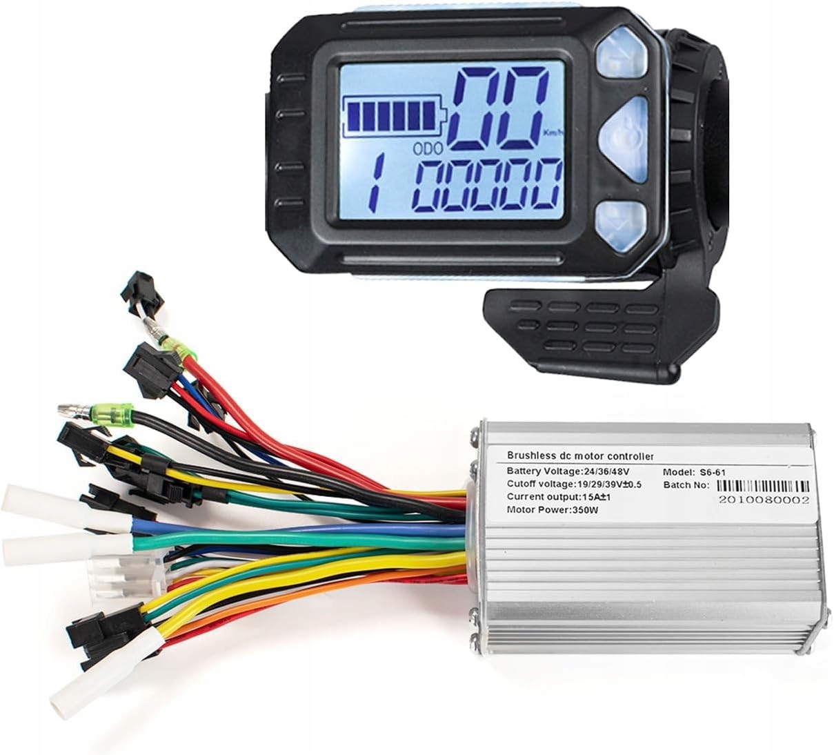 Bezkartáčový ovladač Kunray S6-61 s LCD displejem pro elektrokolo 24-48V