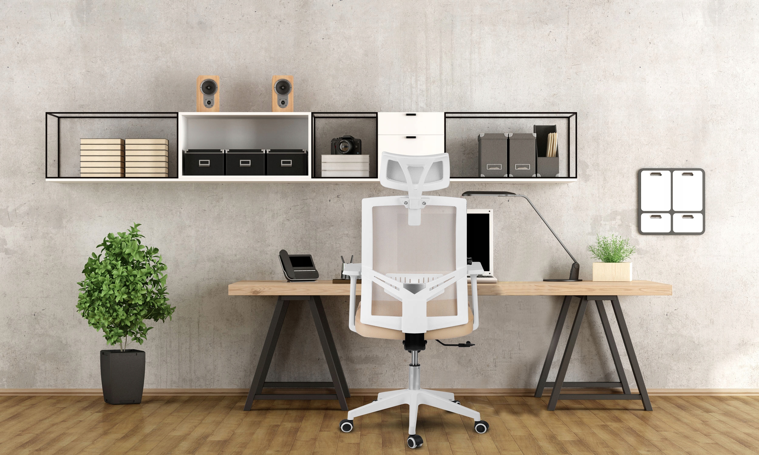 FOTEL BIUROWY OBROTOWY KRZESŁO BIUROWE MIKROSIATKA Szerokość mebla 65 cm