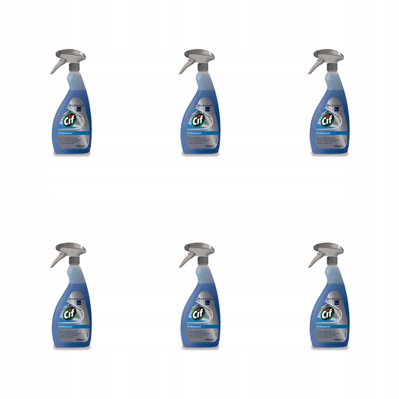 Cif Professional Window & Multi Surface Cleaner 750 ml X6
