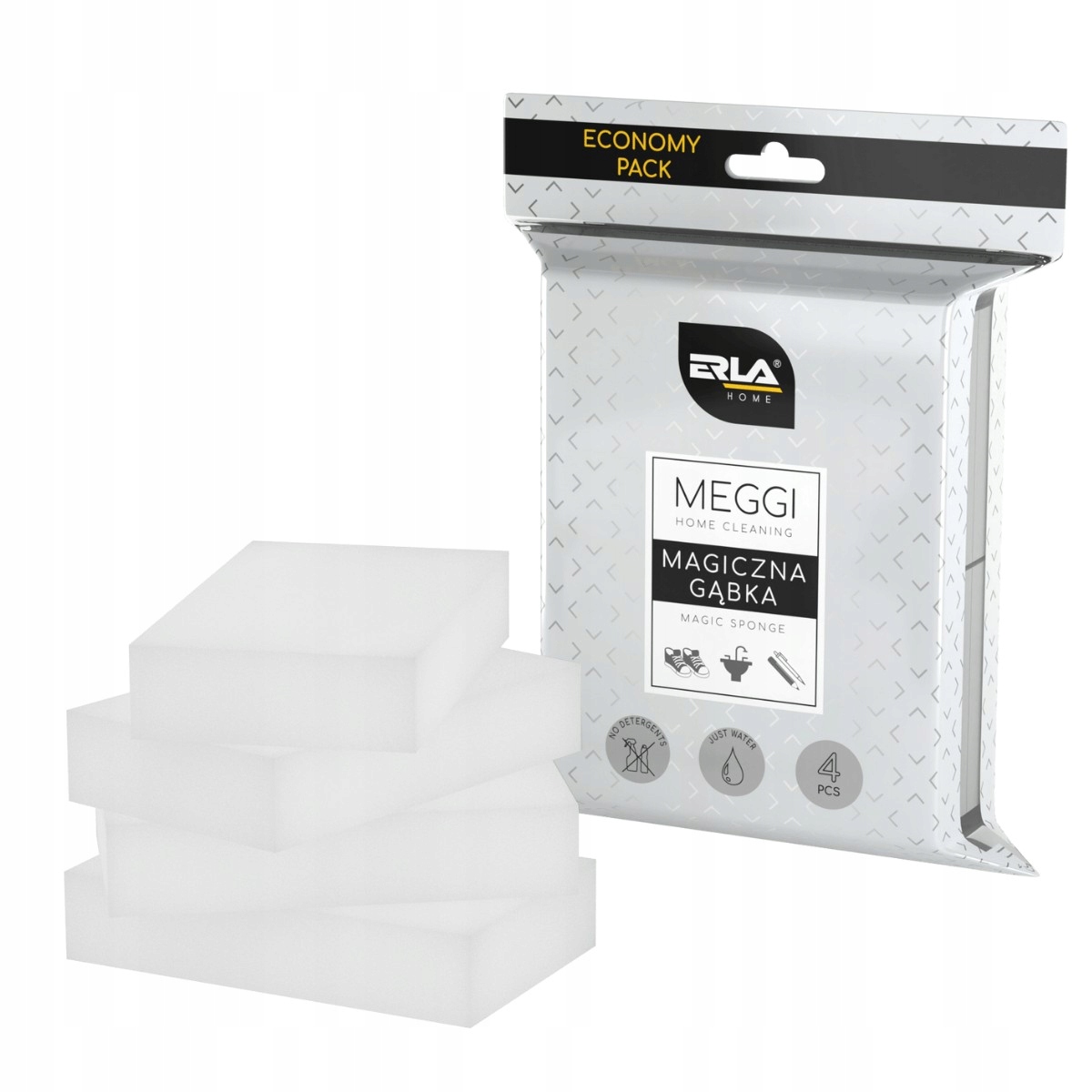 

Erla Meggi Magiczna Gąbka Do Usuwania Plam 4 Szt