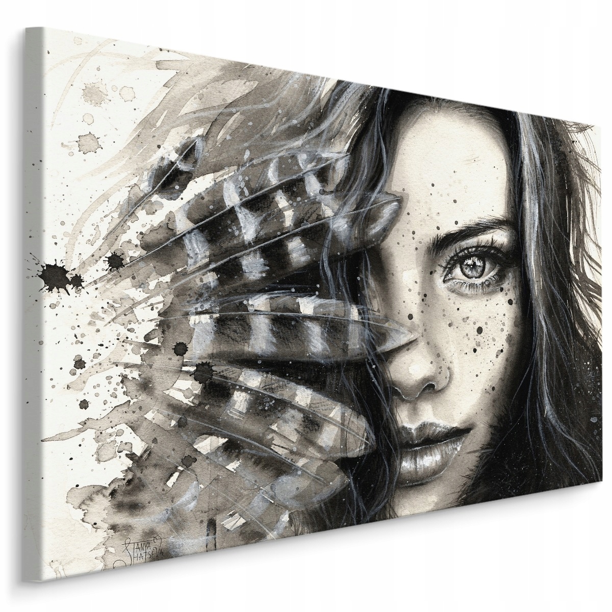 

Obraz na Korytarz Portret Kobiety Akwarela 70x50