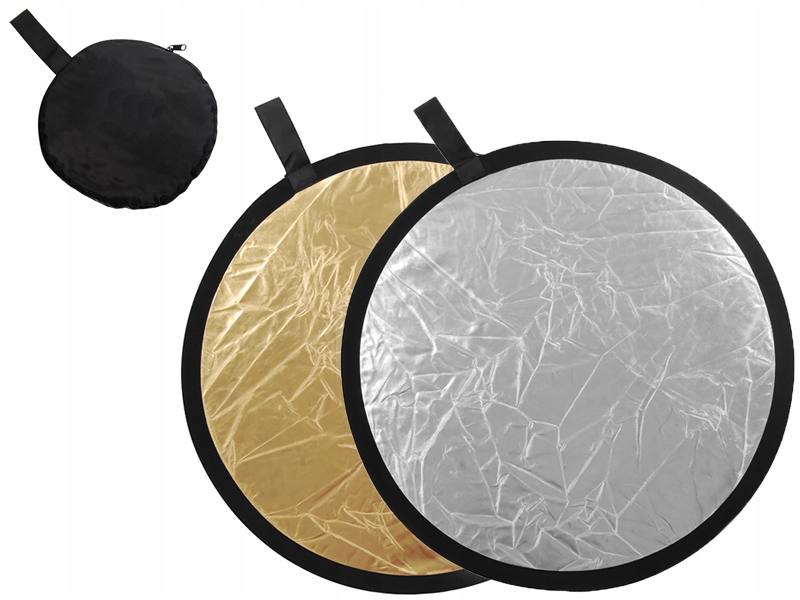 BLENDA OKRĄGŁA 2w1 110cm ZŁOTA SREBRNA + POKROWIEC EAN (GTIN) 5903949546118