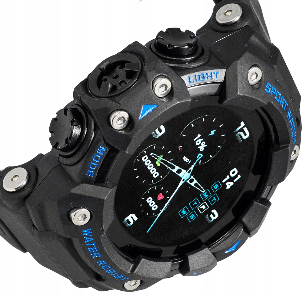 Hagen Smartwatch HC18-CZARNY Z Niebieskim