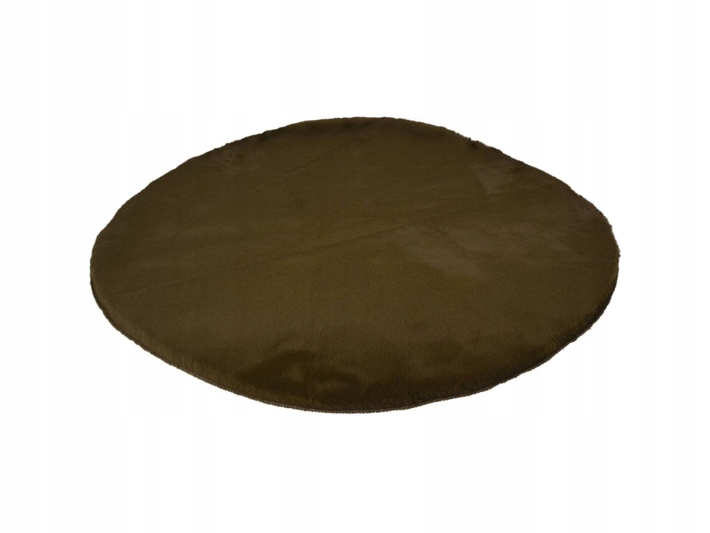 Kulatý koberec do obývacího pokoje, umělá kožešina, Ø 80 cm