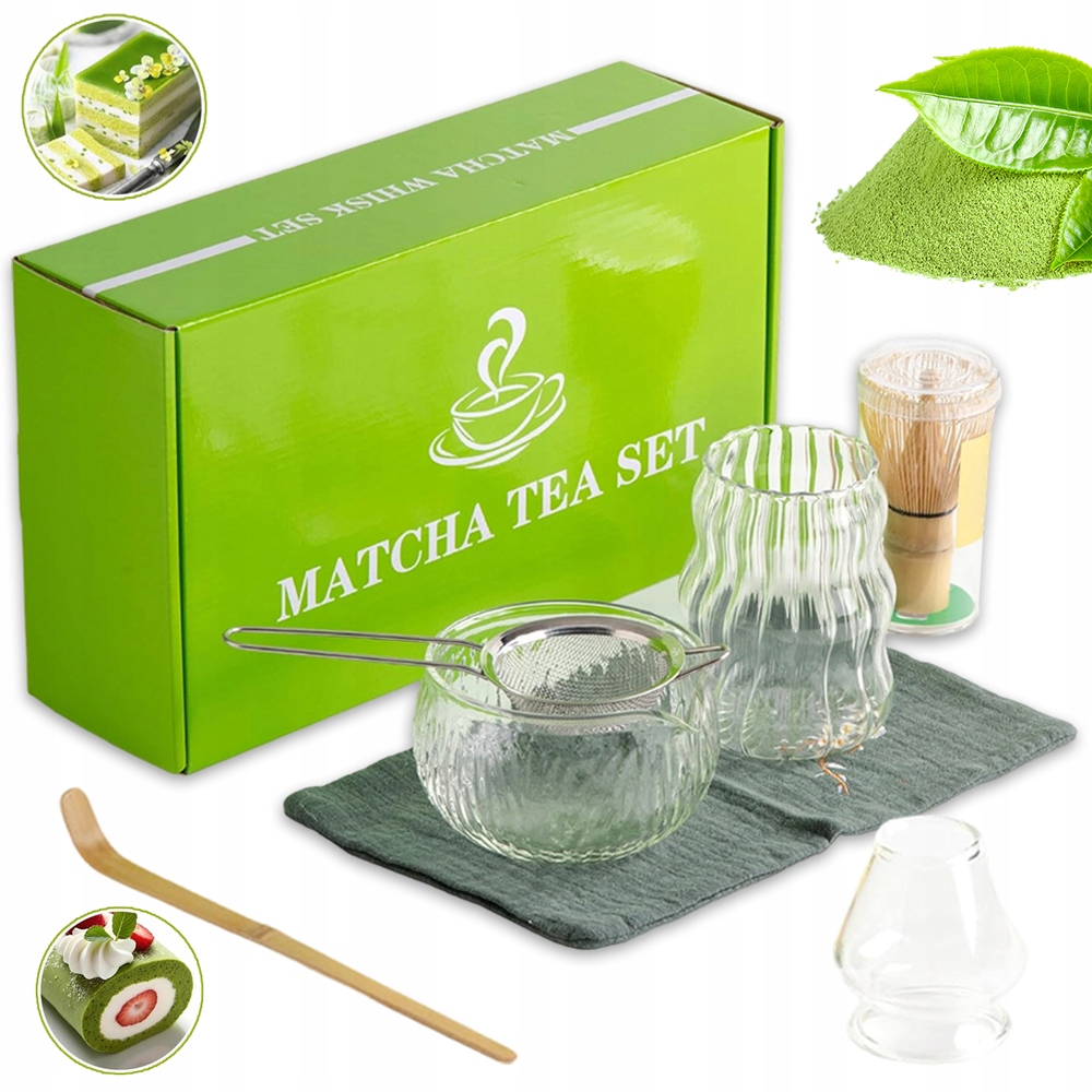 7-CZĘŚCIOWY Zestaw Do Herbaty Matcha Zestaw Do Herbaty Matcha Zestaw Matcha