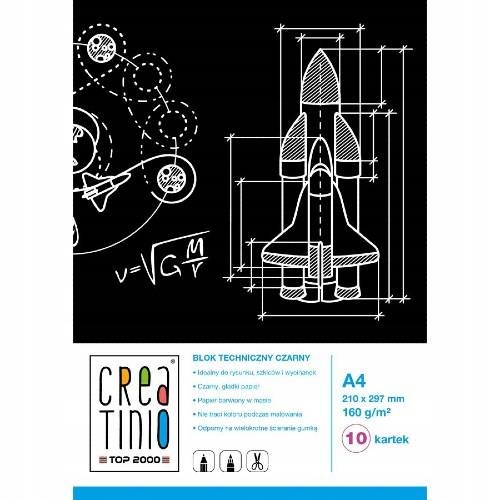 

Blok techniczny Top 2000 Creatinio A4/10k czarny