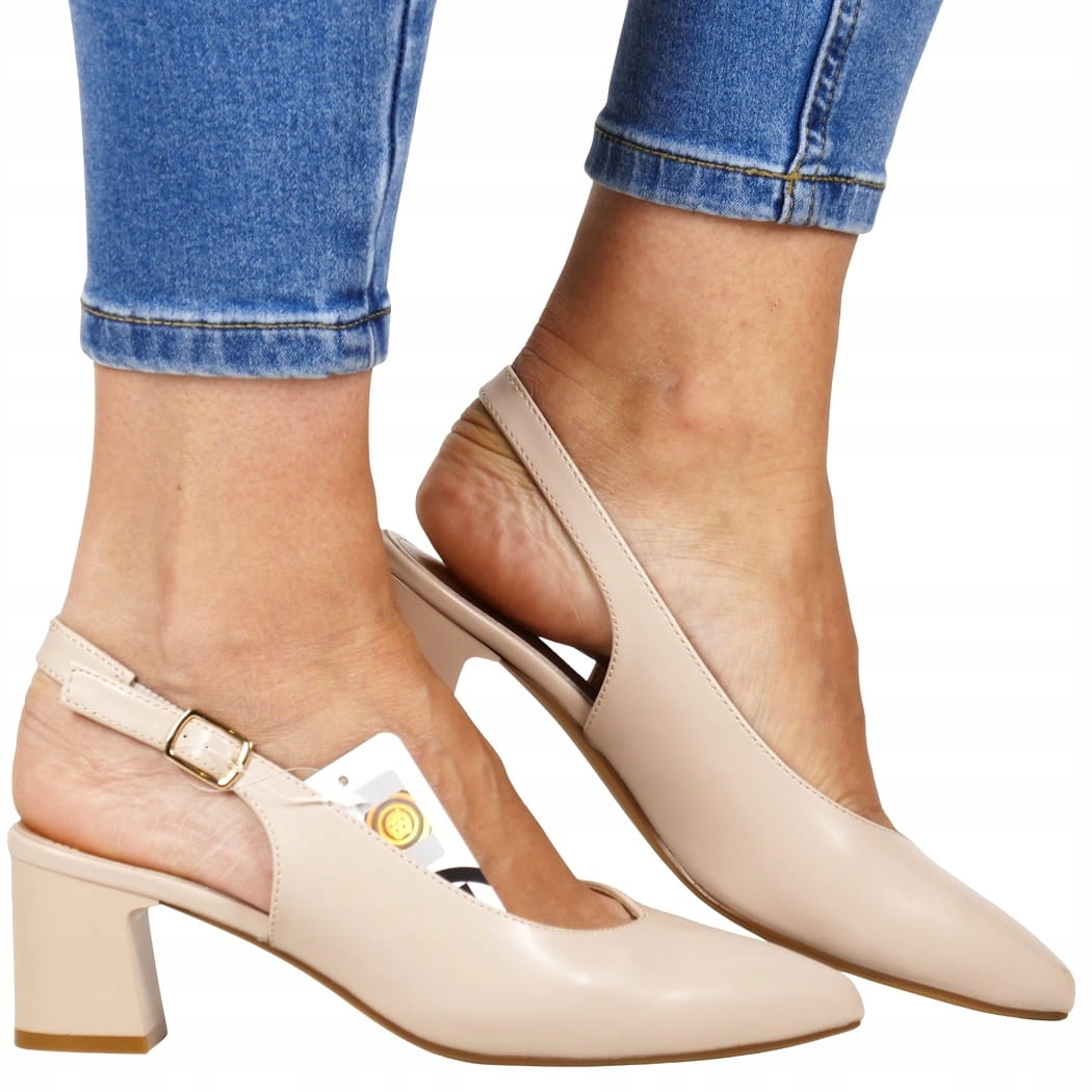 Dámské lodičky Krémově růžová Odhalená pata Pohodlné Elegantní Na Vycházku