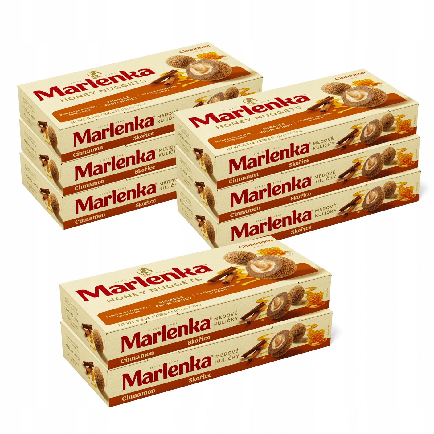 Levně Marlenka Akce 6+2 Medové kuličky se skořicí 8 x 235 g