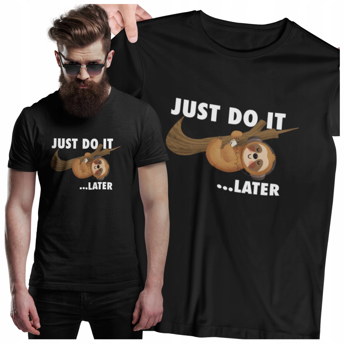 

Śmieszna Koszulka Just Do It Later Leniwiec Męska