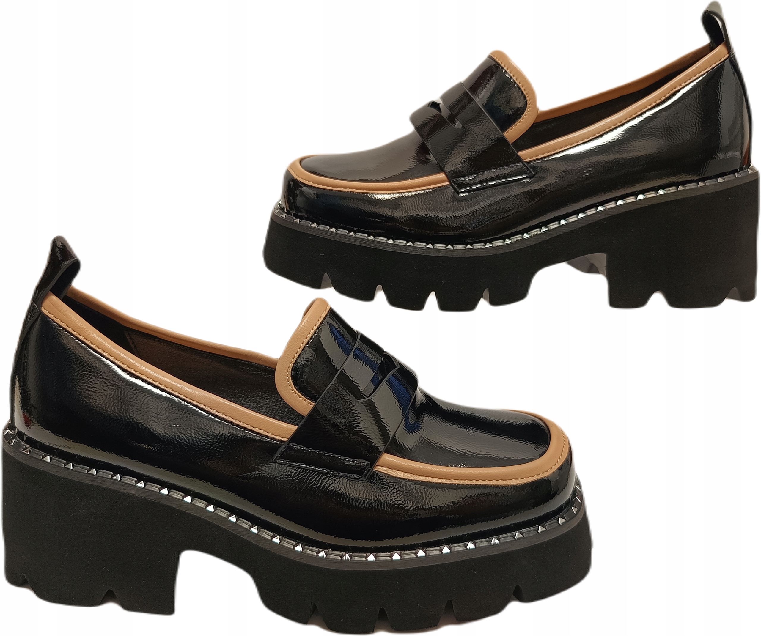 Mokasíny s tlustou spodní částí D&a MR870-32 černé r36