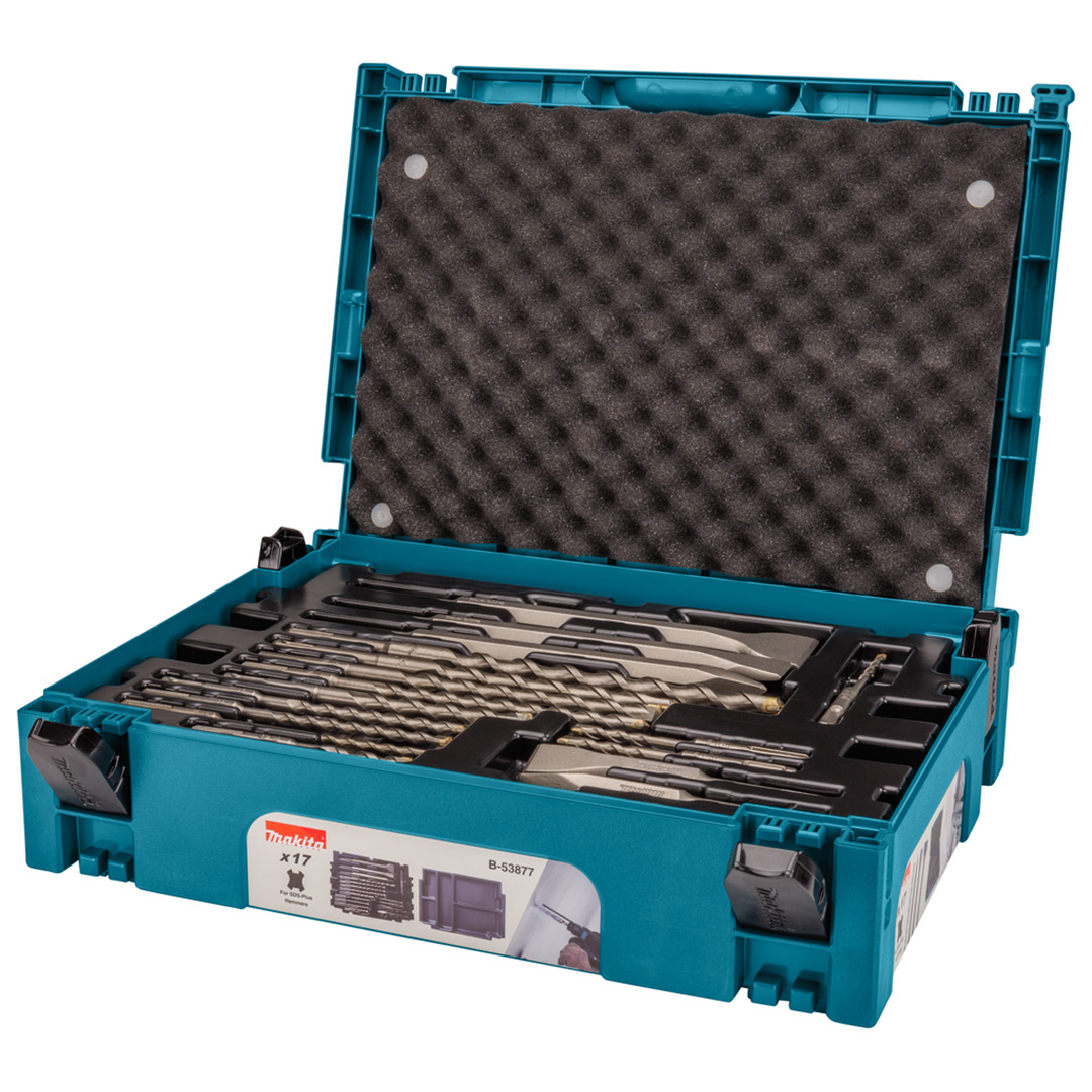 Sada 17 vrtáků sekáčů Sds+ Makpac Makita B-53877