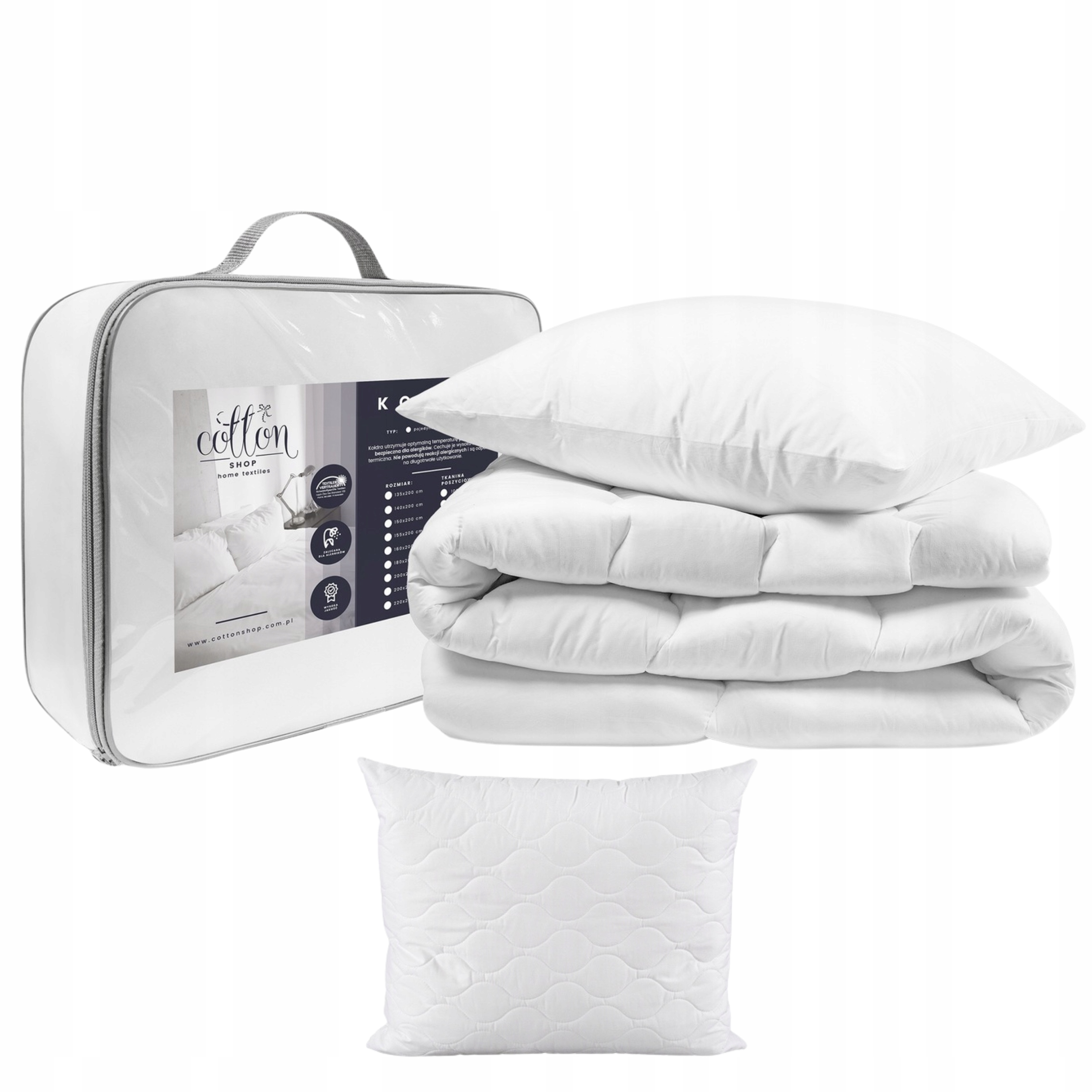 Set Celoroční přikrývka Economy Line 135x200 cm polštář 70x80 polštář