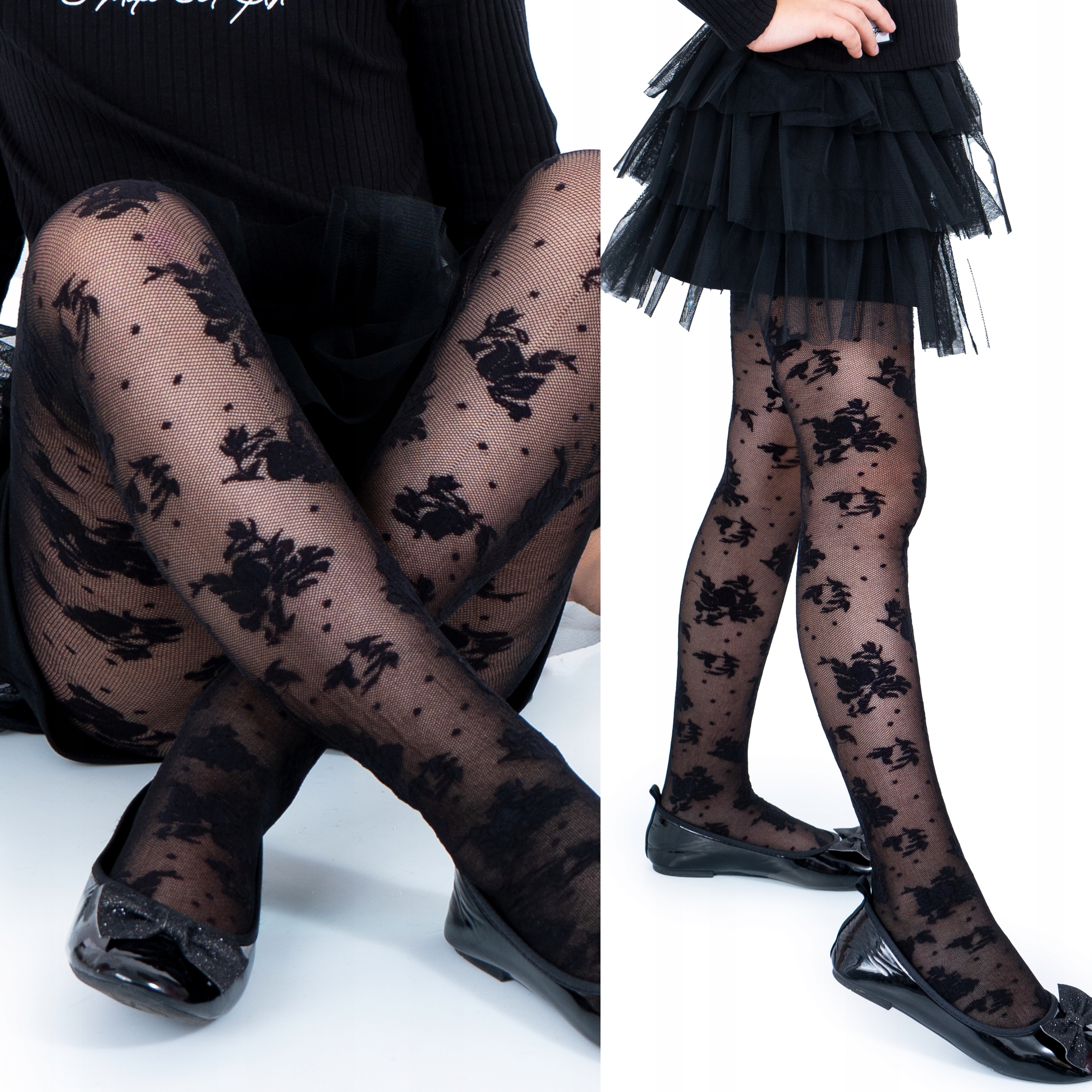 Rajstopy dziewczęce WZORZYSTE rajstopki ażurowe Płeć dziewczynki