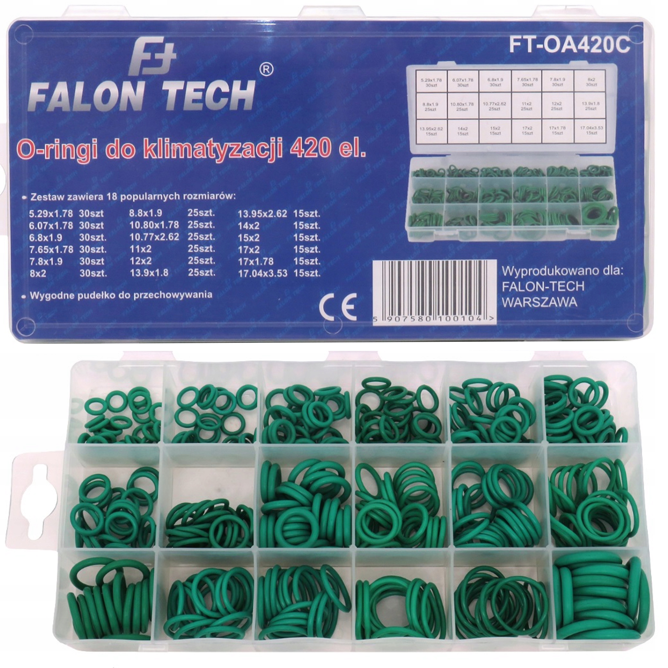 

Zestaw Oringów Oringi Uszczelki Klimatyzacji 420EL