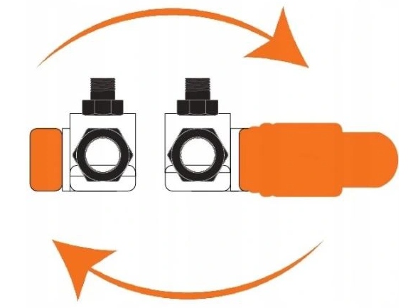 ZESTAW ZAWÓR TERMOSTATYCZNY OSIOWY GRAFIT ZAWORY GŁOWICA PRAWY/LEWY DO CO Marka Invena