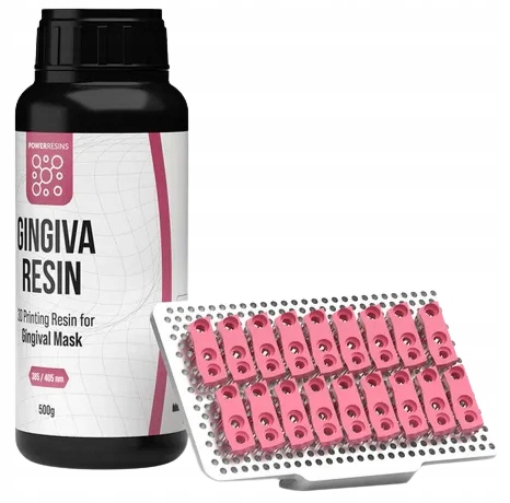Uv pryskyřice PowerResins Gingiva 1 kg 1 l Zubní pro 3D tiskárnu
