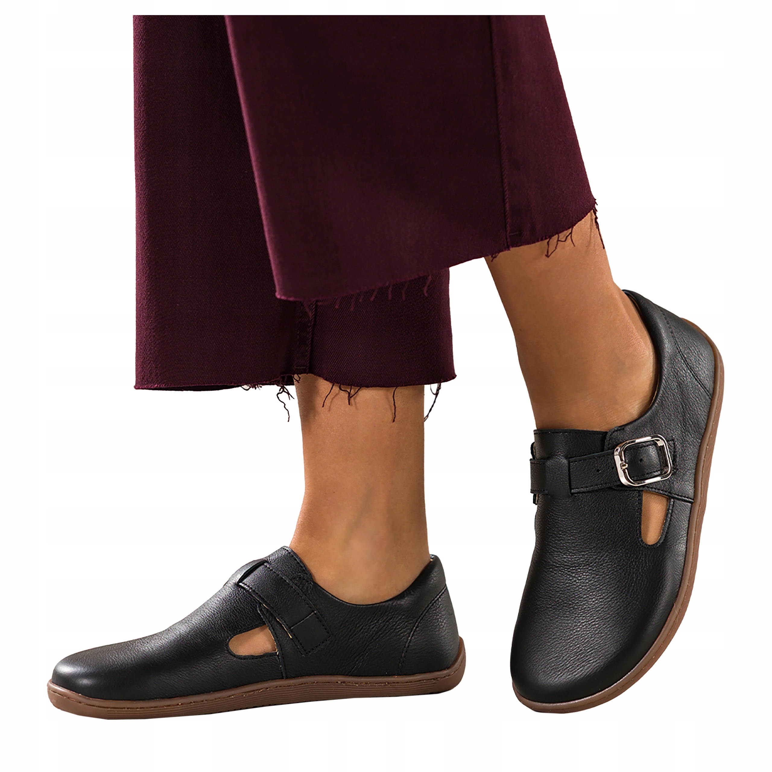 Boty Barefoot Černé Dámské Kožené Široké Pohodlné Elastické vel. 38