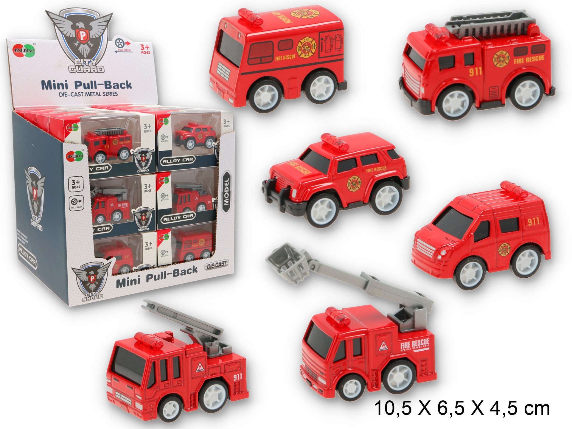 KASK STRAŻACKI Z DŹWIĘKAMI ŚWIATŁEM HEŁM STRAŻAKA DZIECI SYGNAŁ + AUTKO Marka AMIKU