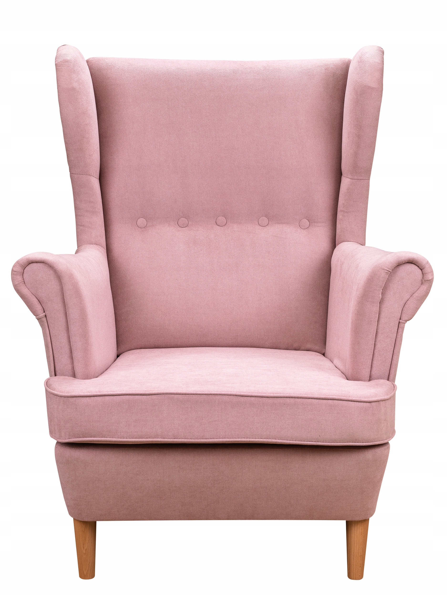 Křeslo Uszak do obývacího pokoje v skandinávském stylu Denver Růžová