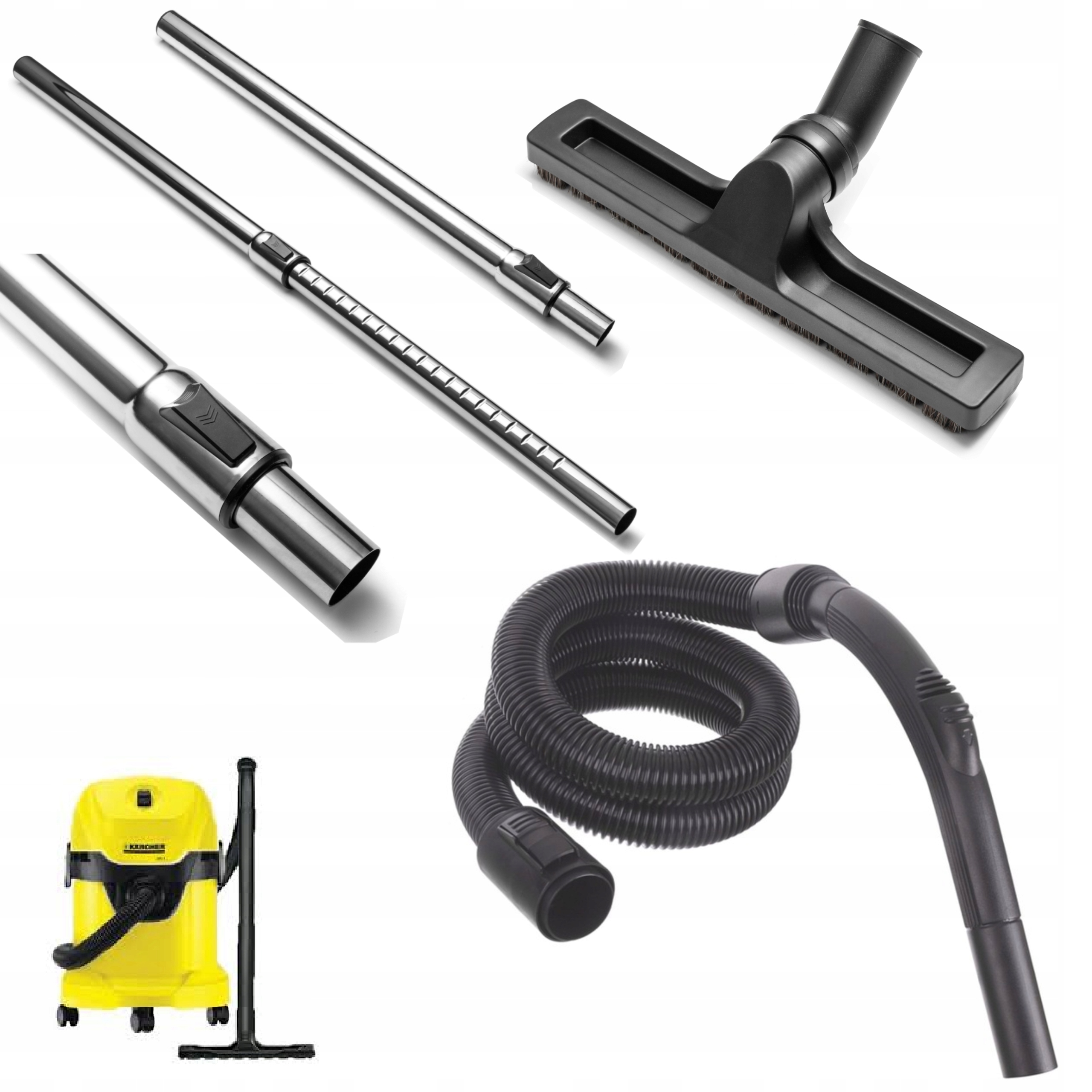 Zestaw Szczotka Do Parkietu Wąż Rura Karcher WD2 WD3 WD4 WD5 WD6 WD7 A2004