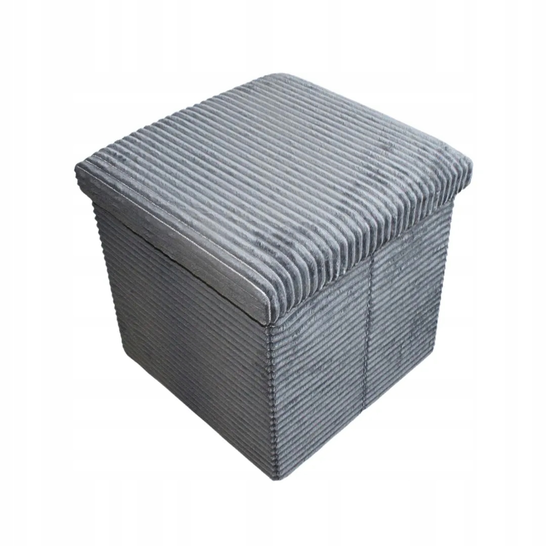 Taboret ze schowkiem 38x38x38 cm duży szary EAN (GTIN) 5949119048938