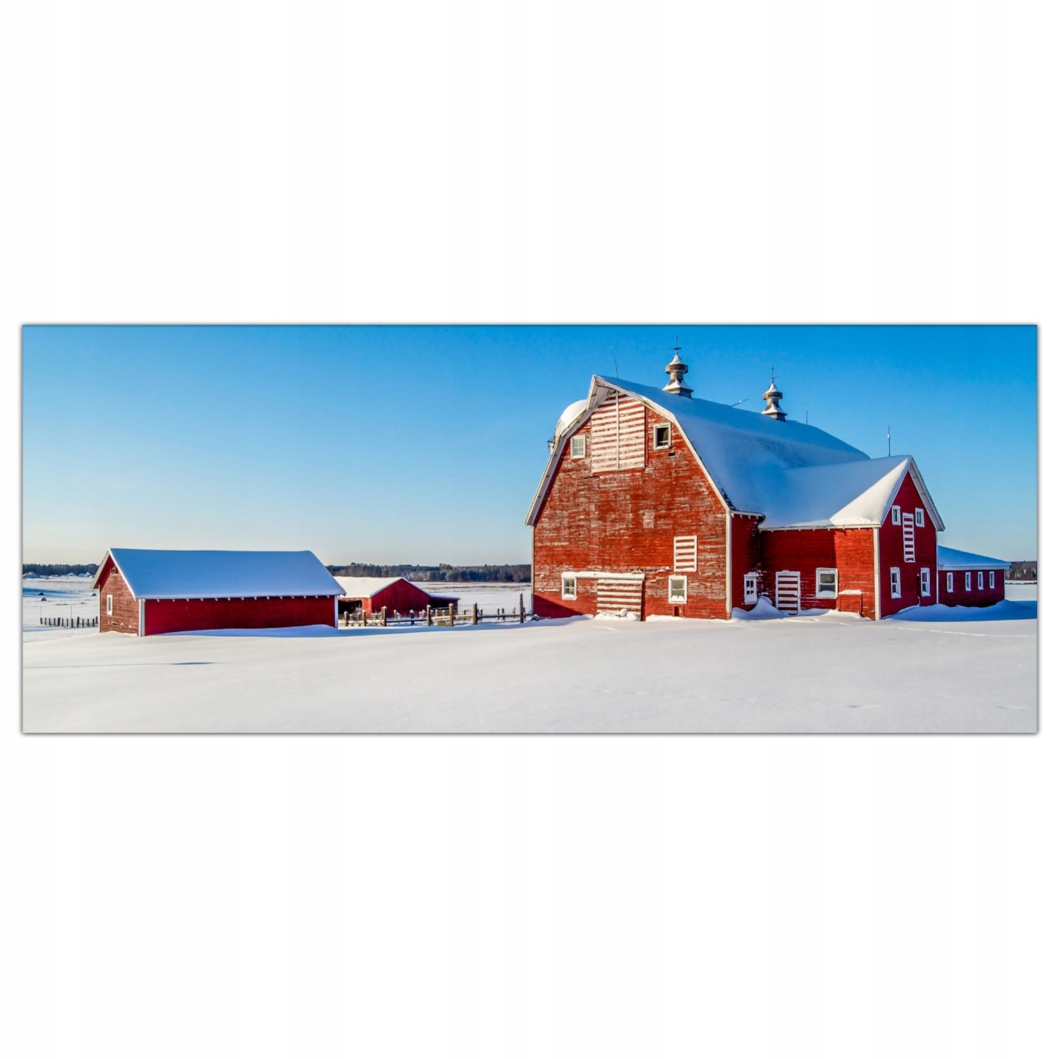 

Hartowany Obraz Szklany Farma Śnieg Wzgórze 125x50