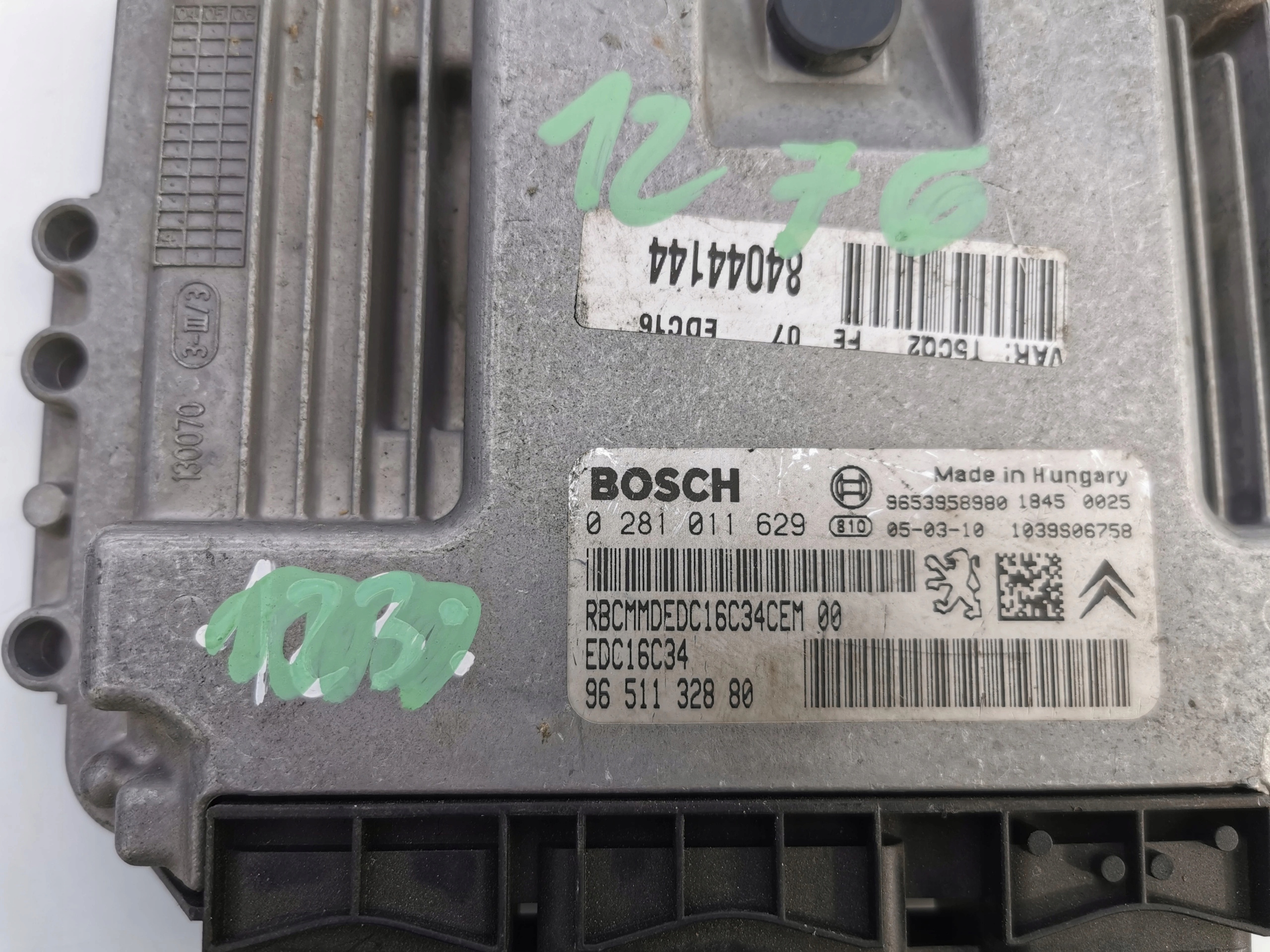 PEUGEOT 307 1.6D 0281011629 9653958980 computer EC