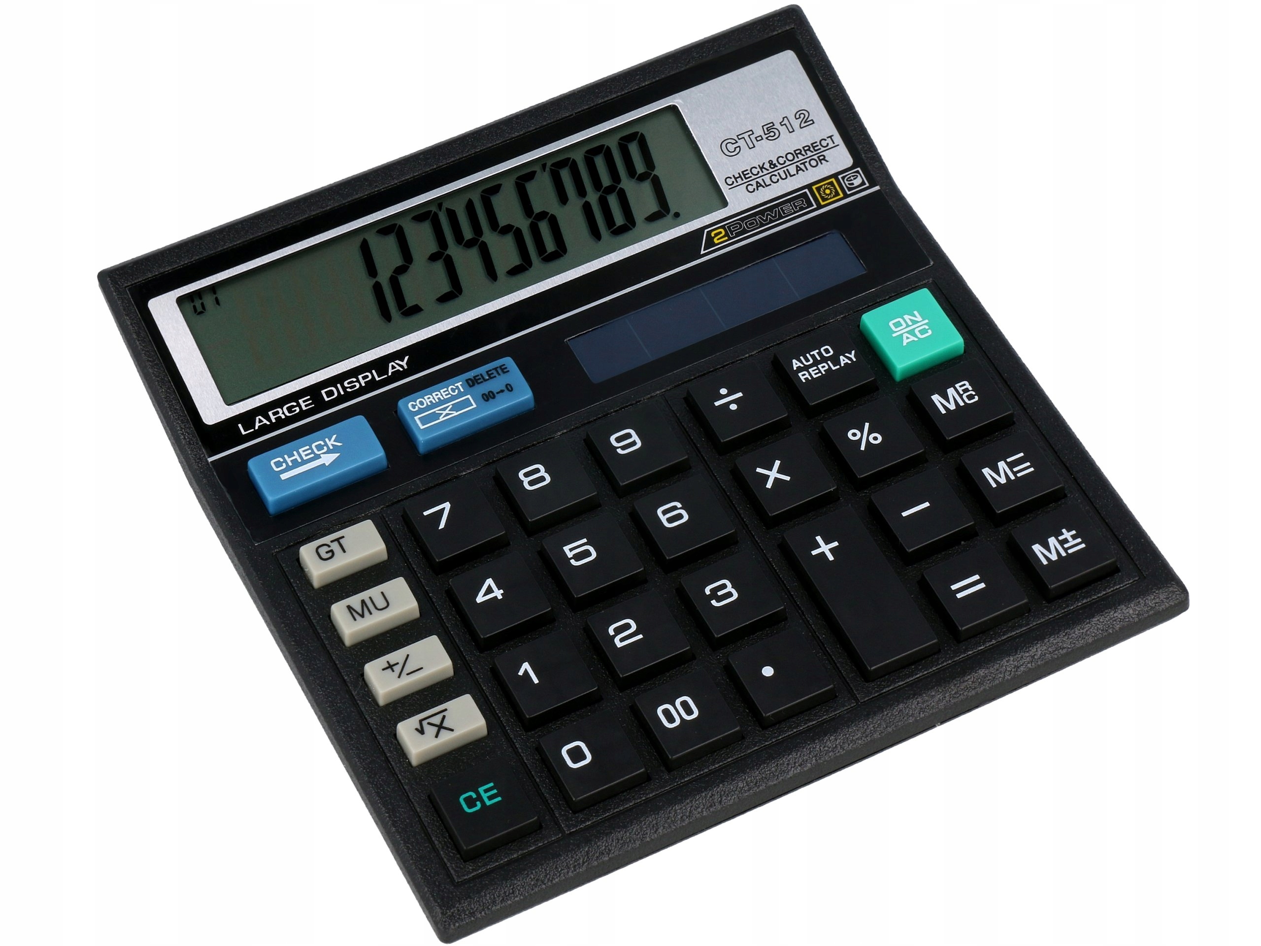 DUŻY BIUROWY KALKULATOR PROSTY NA MATURĘ CT-512 EAN (GTIN) 5907221675985