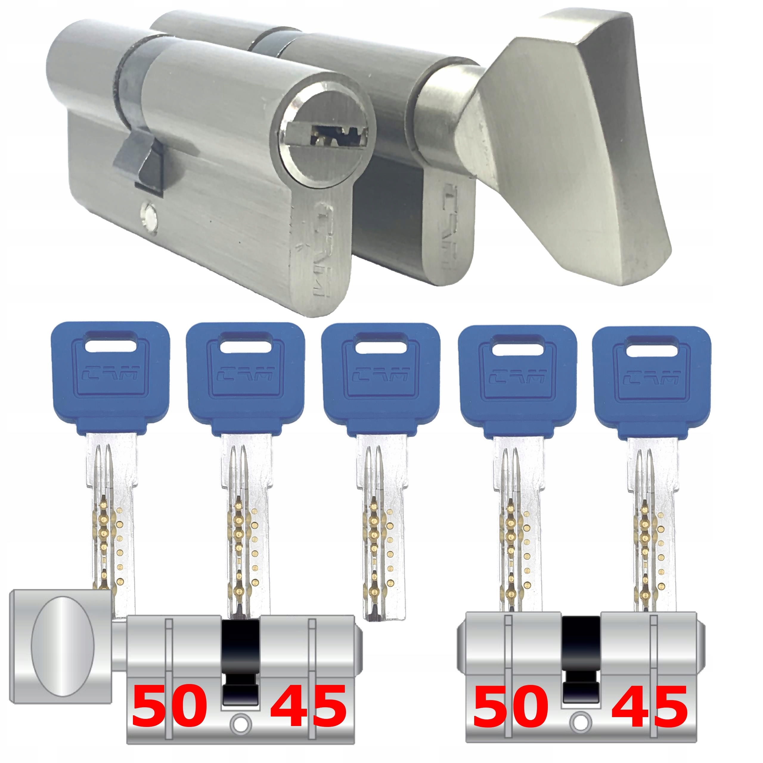 Komplet wkładek G50/45 50/45 CAM6 jeden kod 5 kluczy nawiercanych