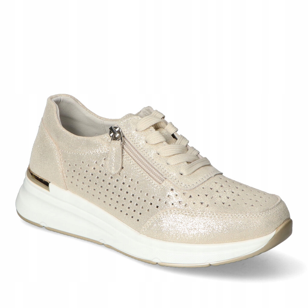 Dámské tenisky Evento Světle zlaté kožené 37